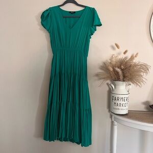 Wishlist Teal V-Neck Midi Dress
